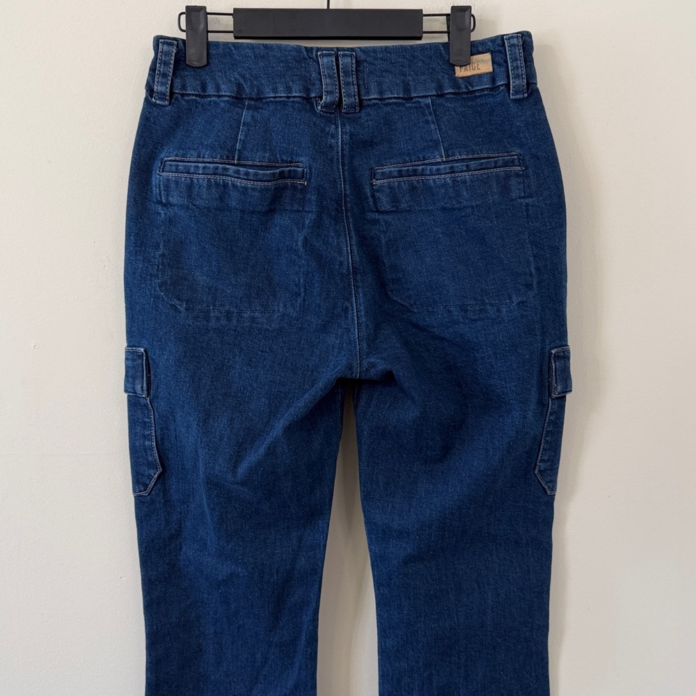 PAIGE Dion High Rise Bootcut Cargo Jeans in Gracielou Size 29 - Picture 9 of 13